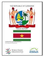 KSCUT System Suriname|Trade: Market access .